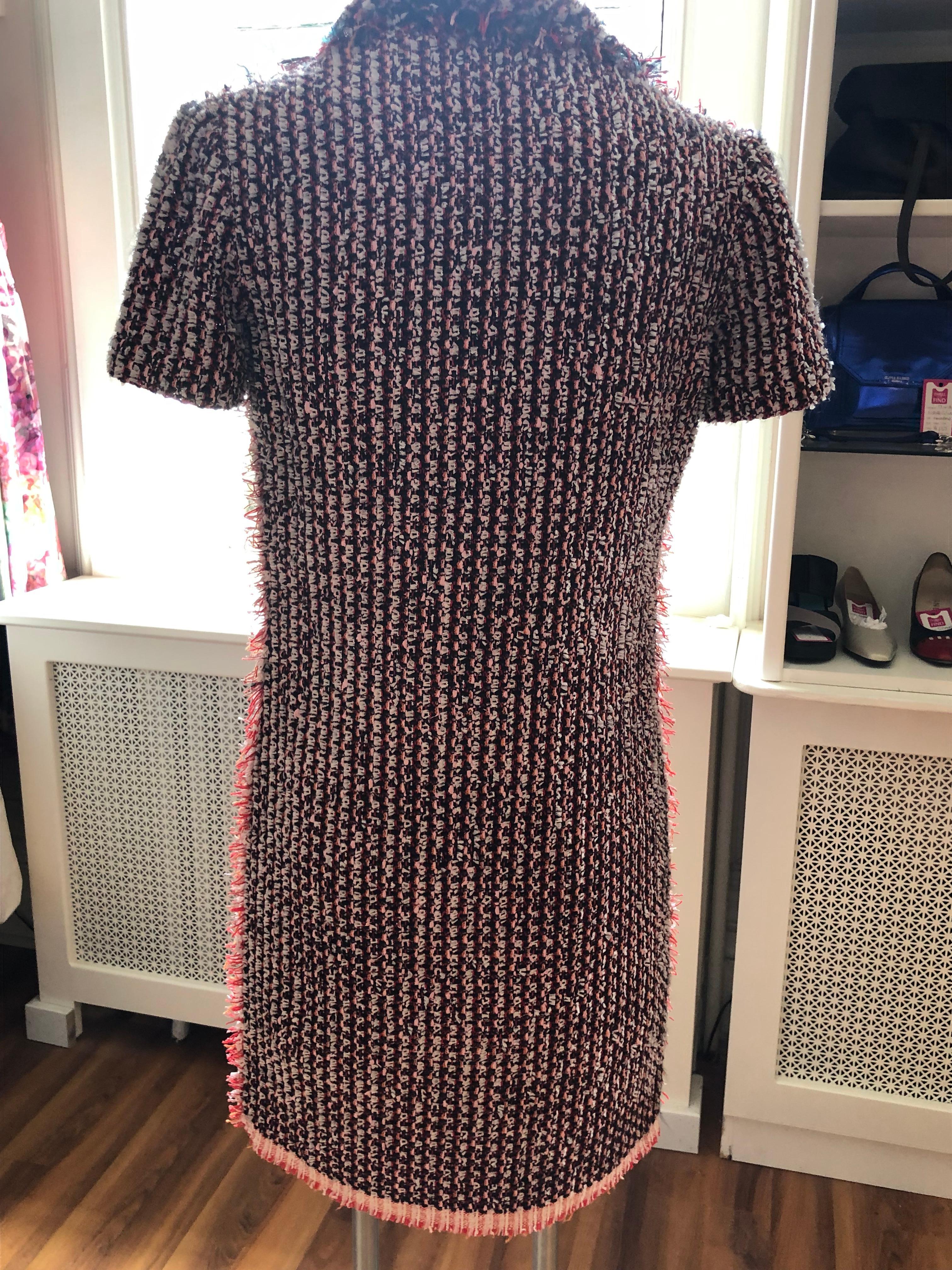 Lanvin Ete 2012 Boucle Tweed Dress by Alber Elbaz 38 Fr In Excellent Condition In Port Hope, ON