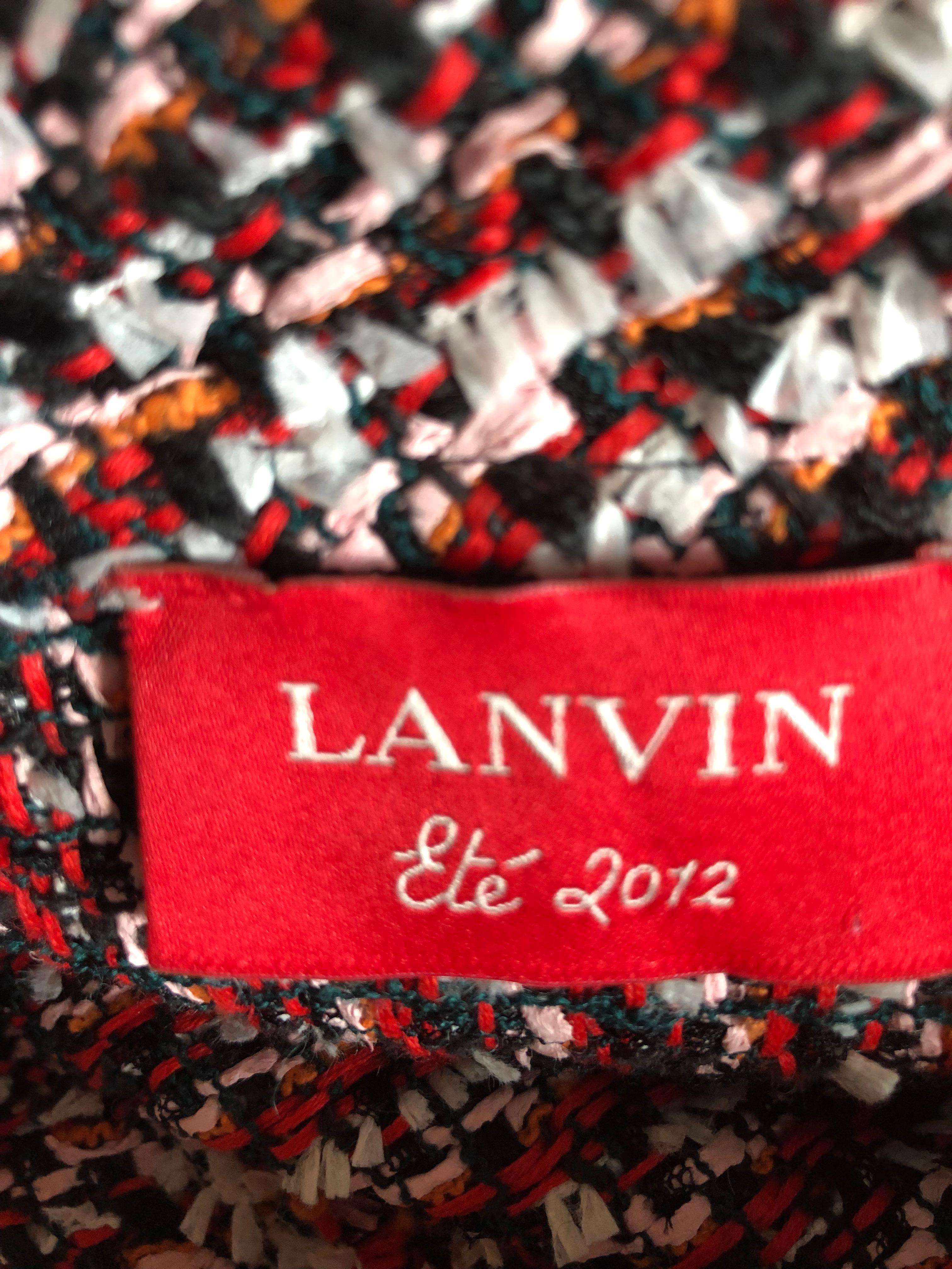 Lanvin Ete 2012 Boucle Tweed Dress by Alber Elbaz 38 Fr 2