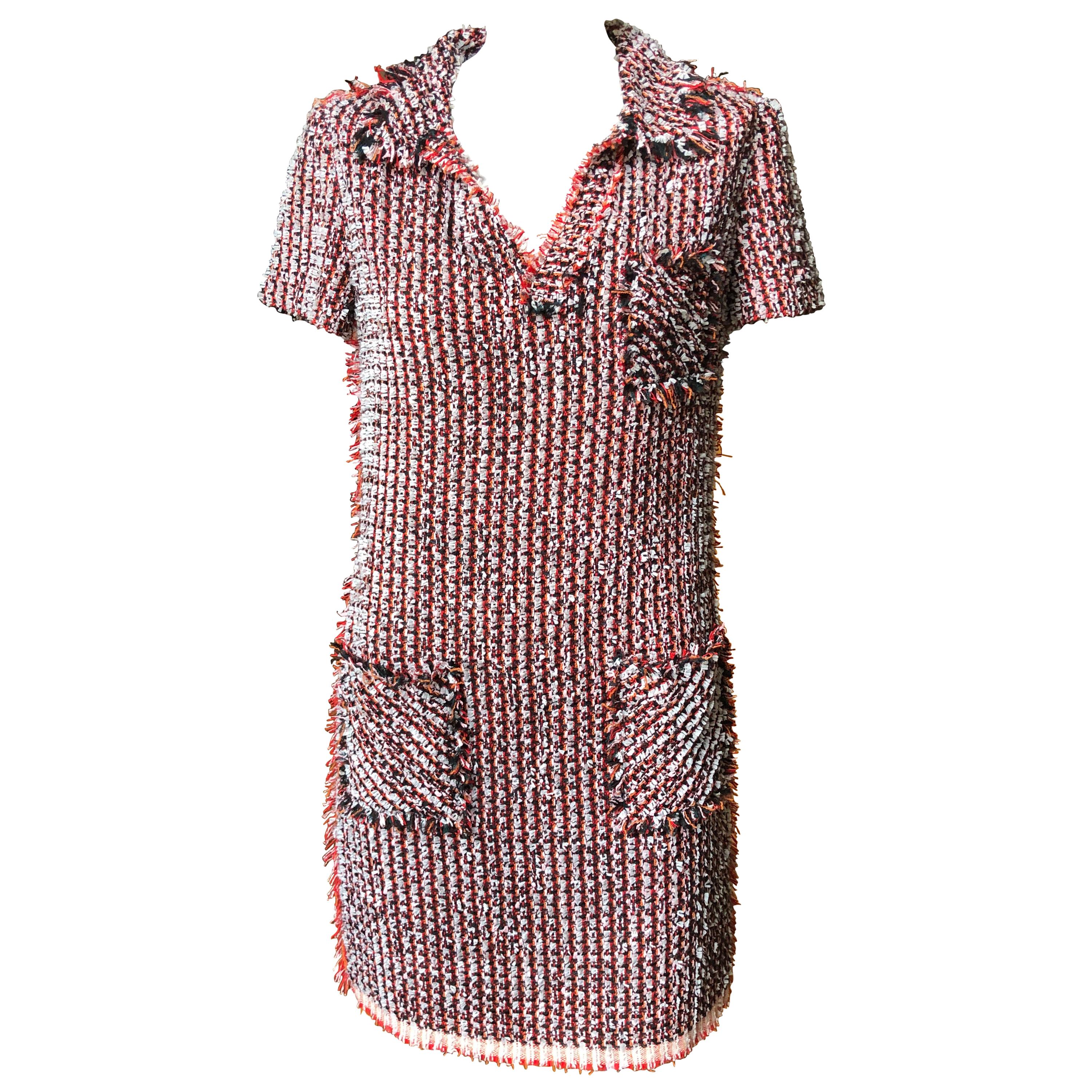 Lanvin Ete 2012 Boucle Tweed Dress by Alber Elbaz 38 Fr