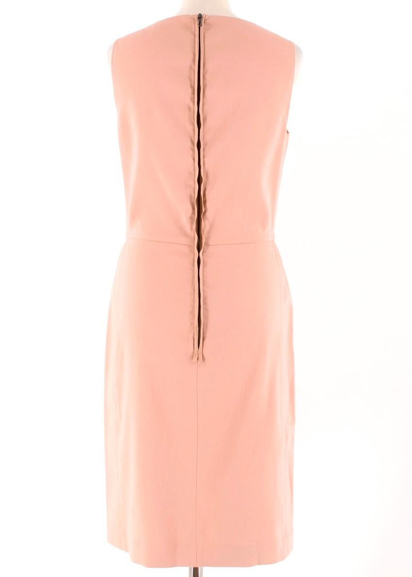 Lanvin Ete Pink Fitted Midi Dress - Size US 6 In Excellent Condition For Sale In London, GB