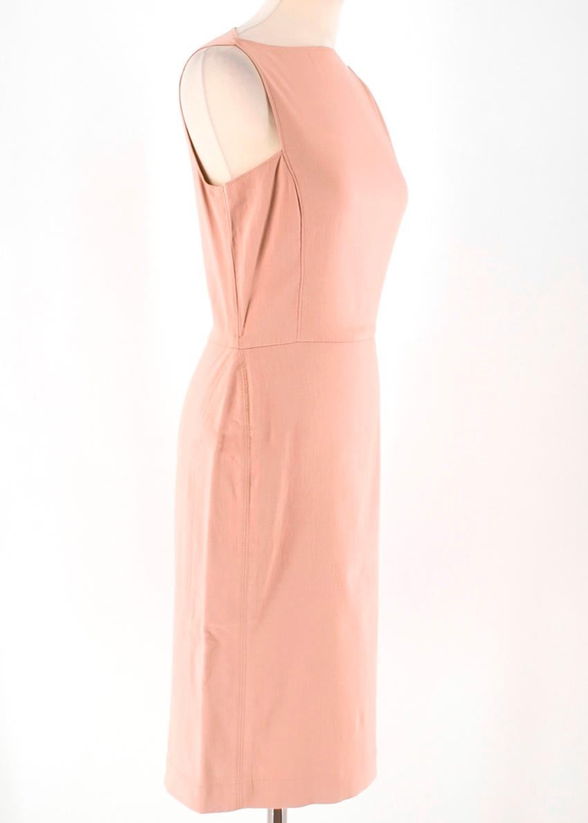 Women's Lanvin Ete Pink Fitted Midi Dress - Size US 6 For Sale