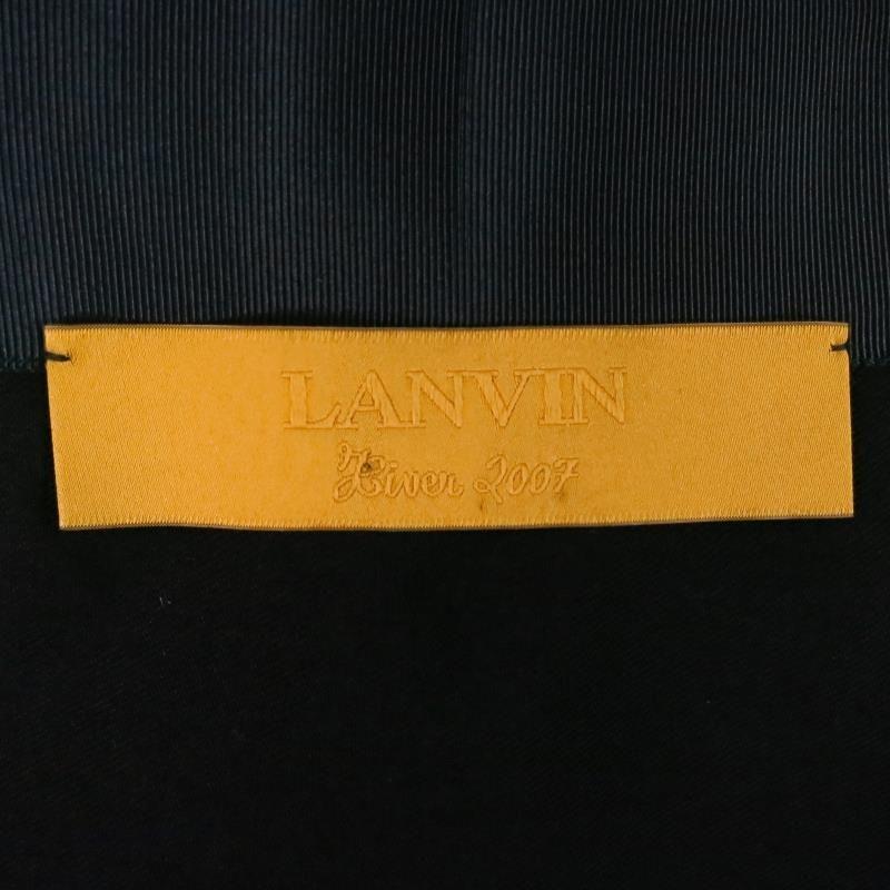 LANVIN Fall 2007 - Size US 8 / FR 40 Black Wool Hook Wrap Skirt 4