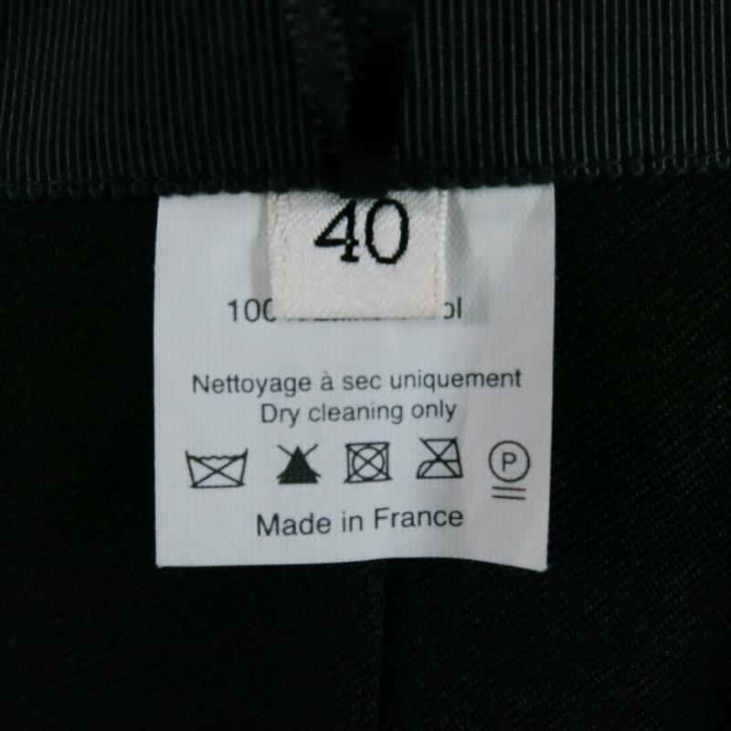 LANVIN Fall 2007 - Size US 8 / FR 40 Black Wool Hook Wrap Skirt 5