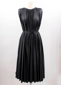 Lanvin Faux Leather Pleated Midi Dress (Size: US 0-2/XXS)