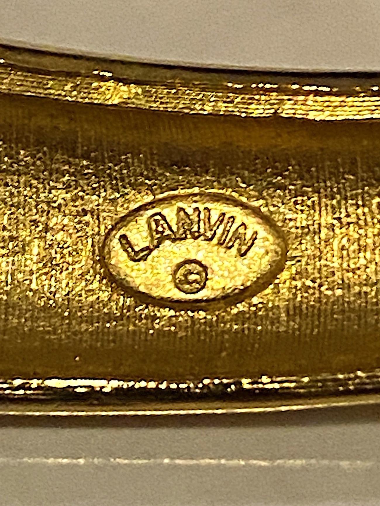 Lanvin France Gold & Rhinestone 1970s Collar Necklace 2