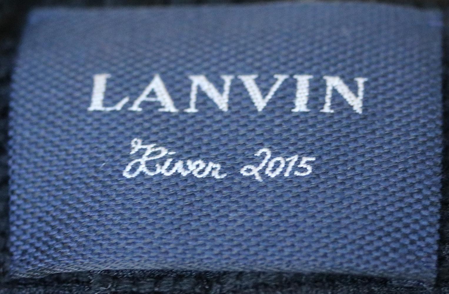 Black Lanvin Fringed Woven Wool-Blend Gilet
