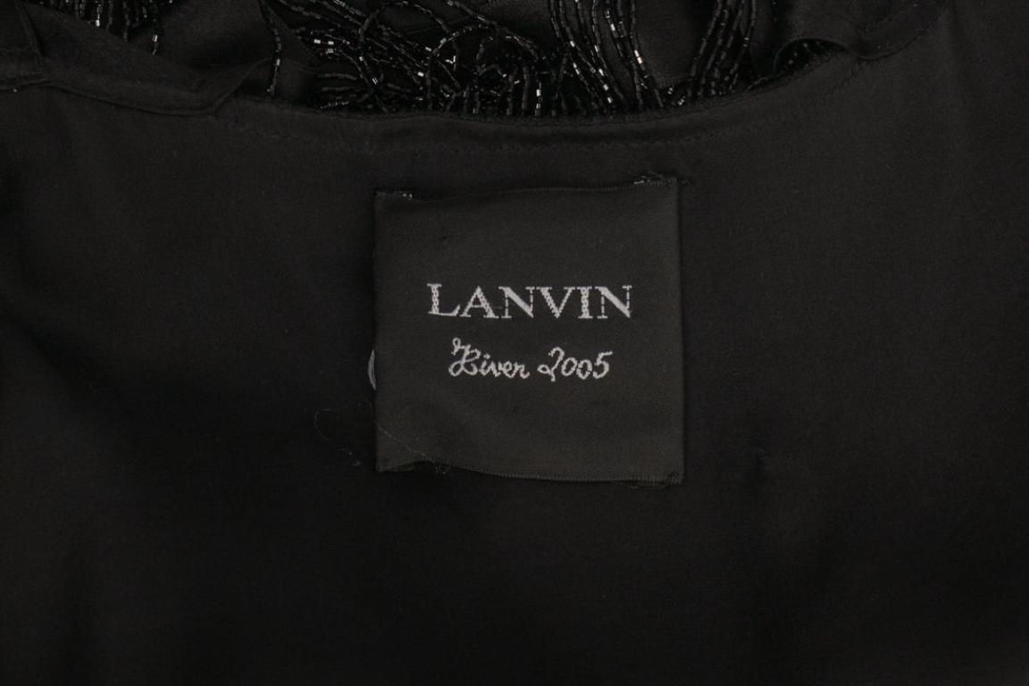 Abito Lanvin 'Gatsby' in seta nera, 2005 in vendita 5