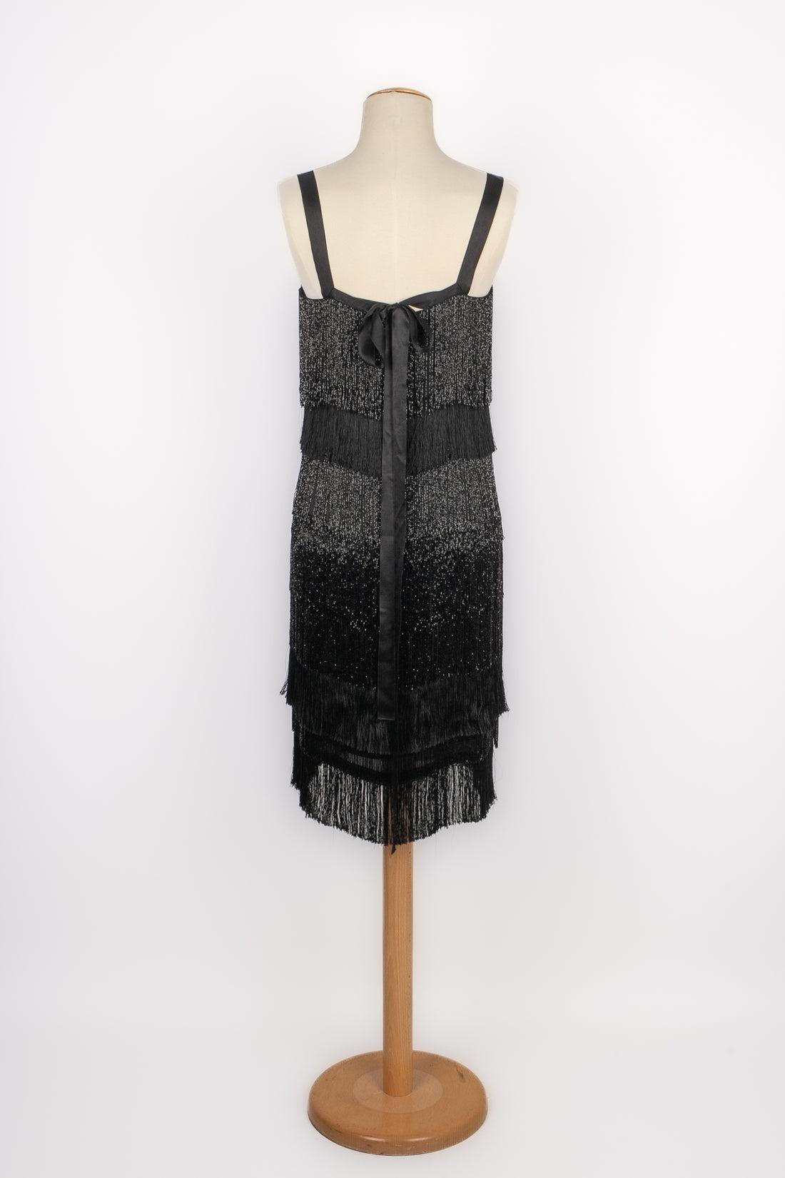 Nero Abito Lanvin 'Gatsby' in seta nera, 2005 in vendita