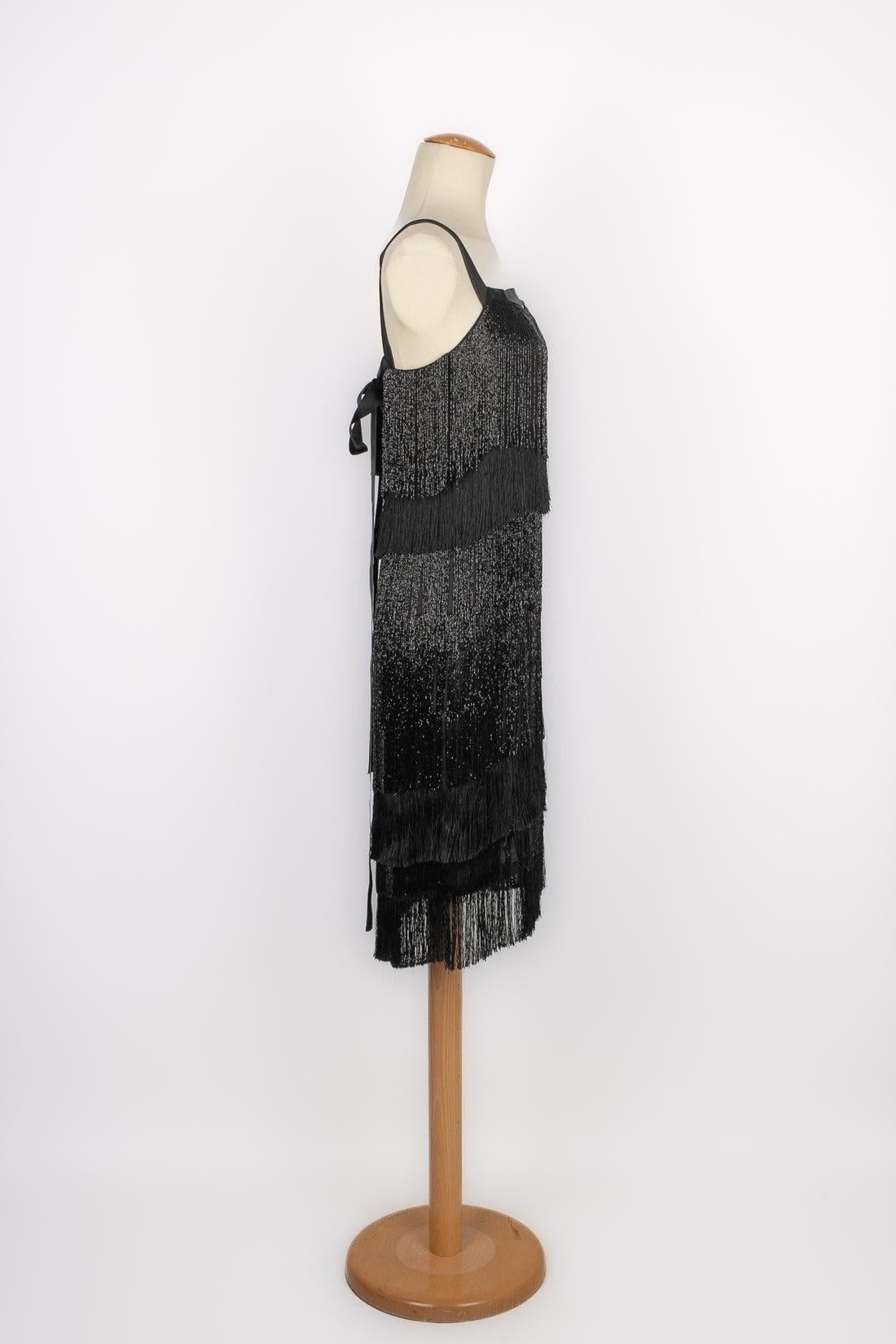 Abito Lanvin 'Gatsby' in seta nera, 2005 In condizioni ottime in vendita a SAINT-OUEN-SUR-SEINE, FR