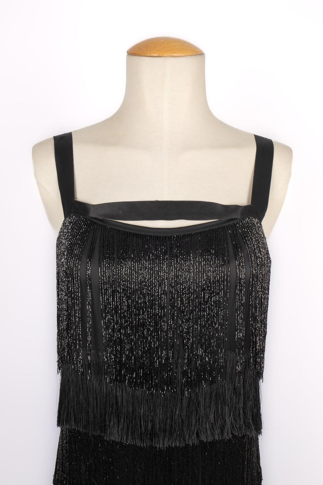 Donna Abito Lanvin 'Gatsby' in seta nera, 2005 in vendita
