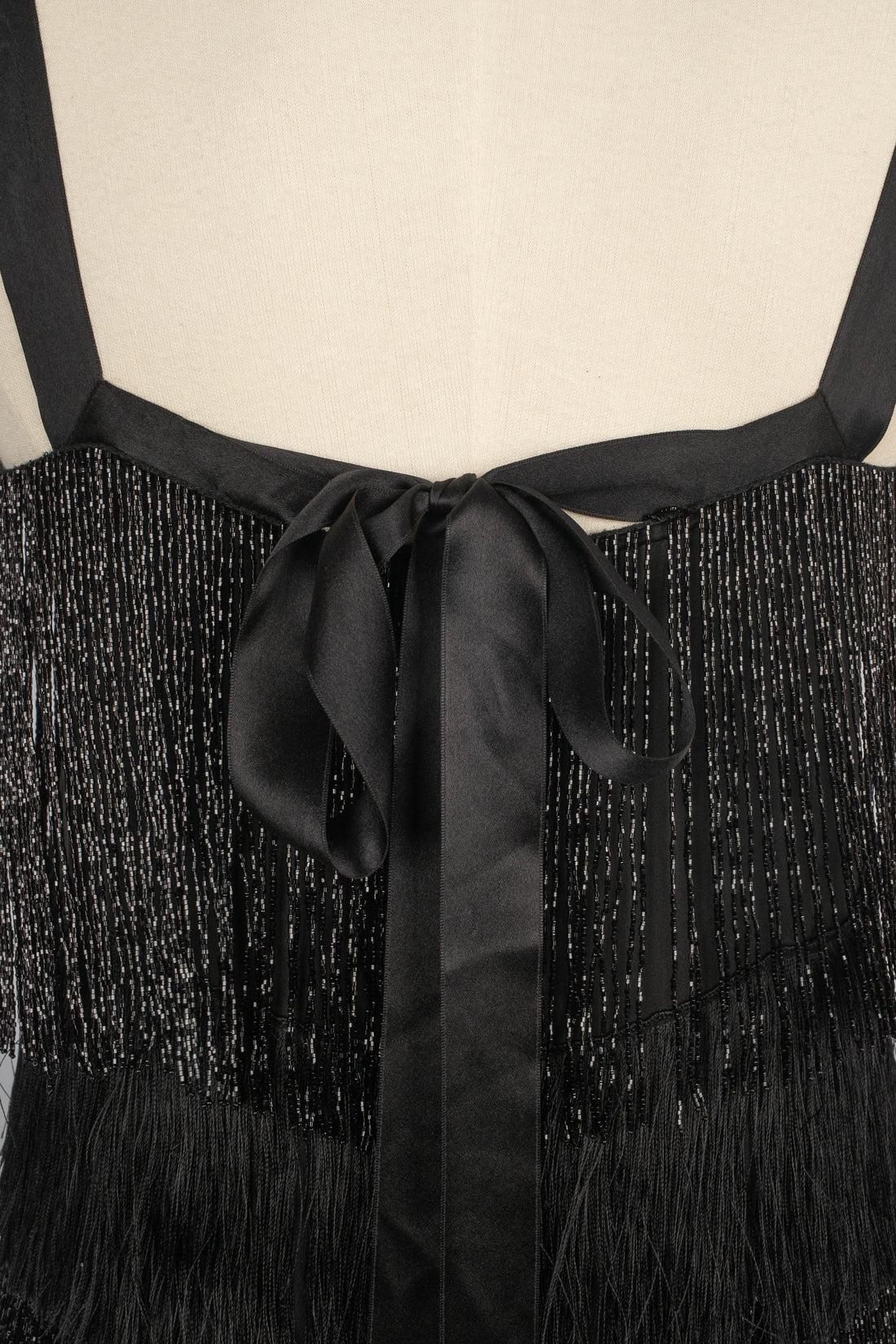 Abito Lanvin 'Gatsby' in seta nera, 2005 in vendita 2