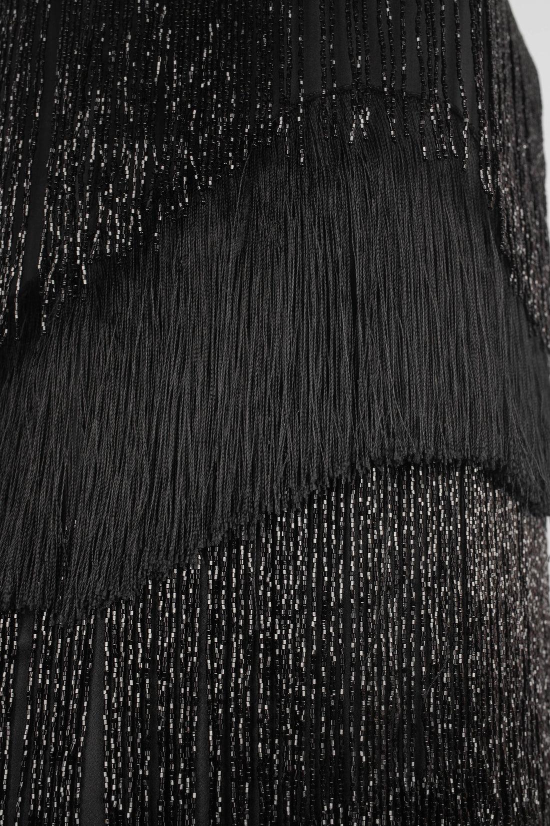 Abito Lanvin 'Gatsby' in seta nera, 2005 in vendita 3