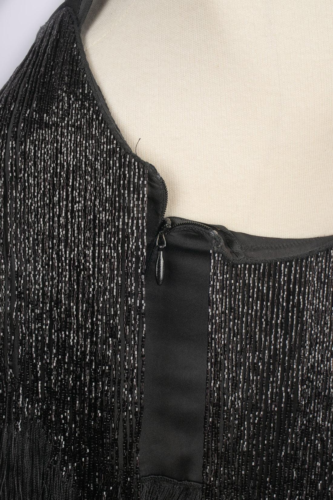 Abito Lanvin 'Gatsby' in seta nera, 2005 in vendita 4
