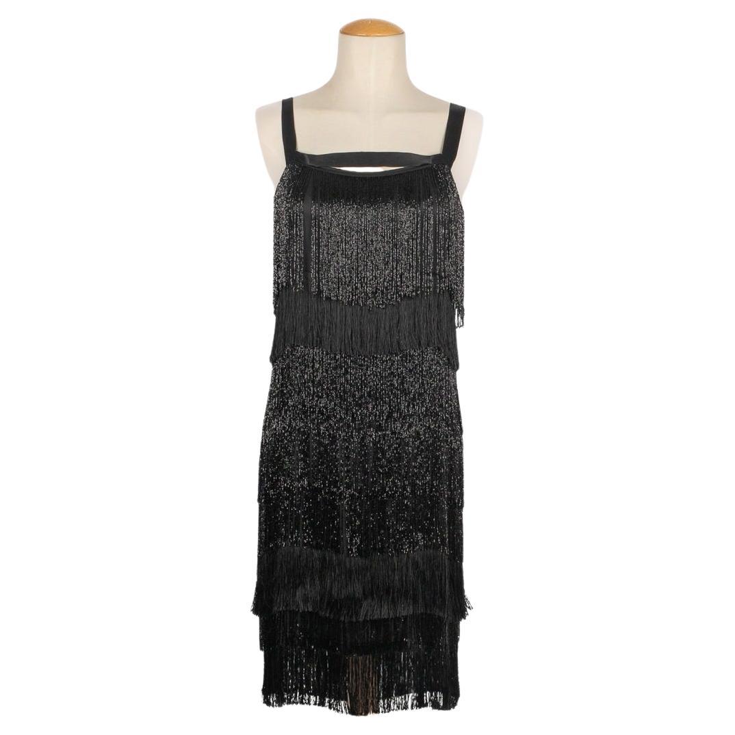 Abito Lanvin 'Gatsby' in seta nera, 2005 in vendita