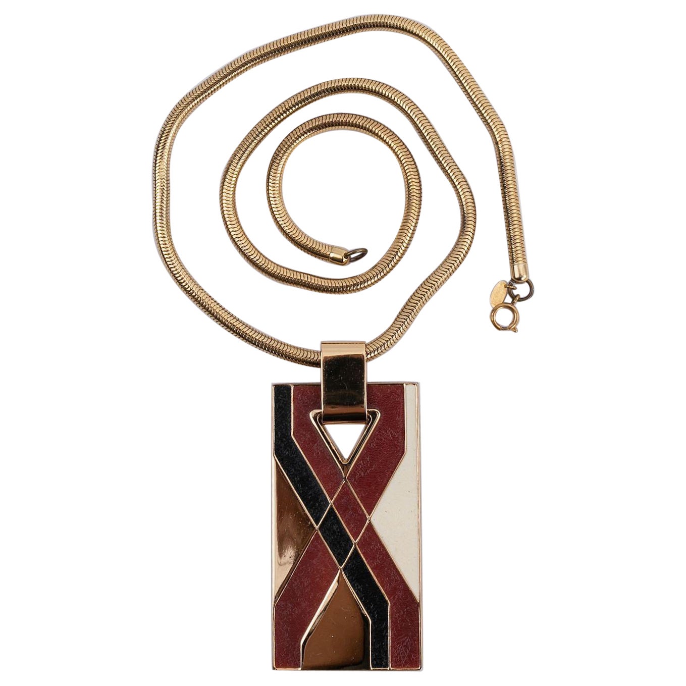 Lanvin Collar Colgante Metal Dorado en venta