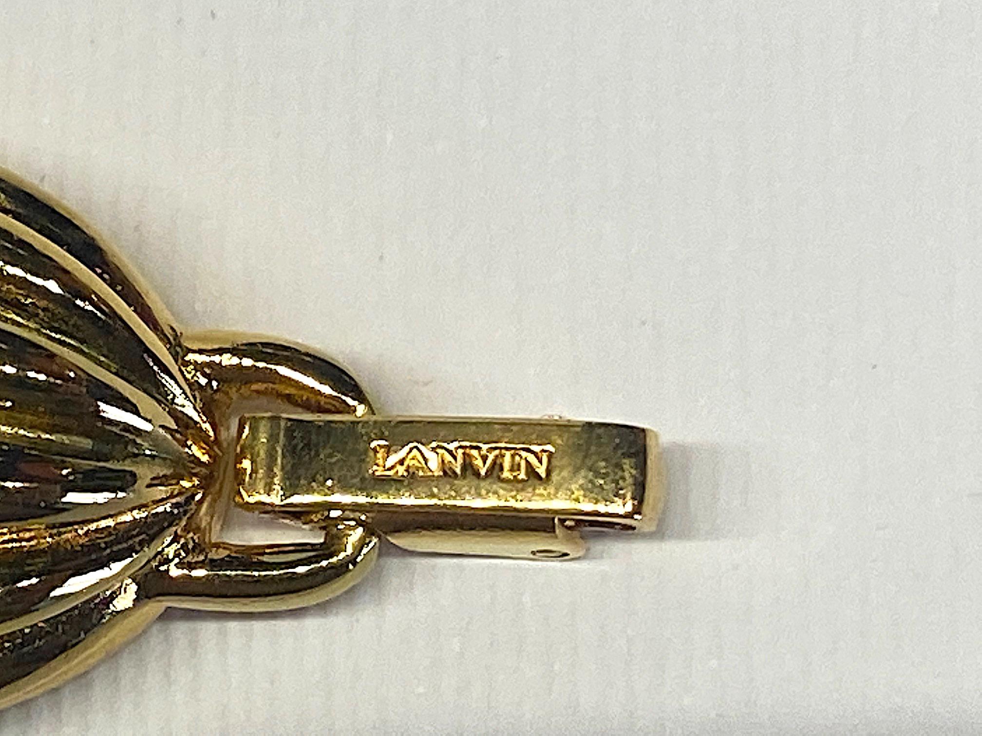 Lanvin Gold Dome Oval Link 1980s Bracelet by Henkel & Grosse' 8