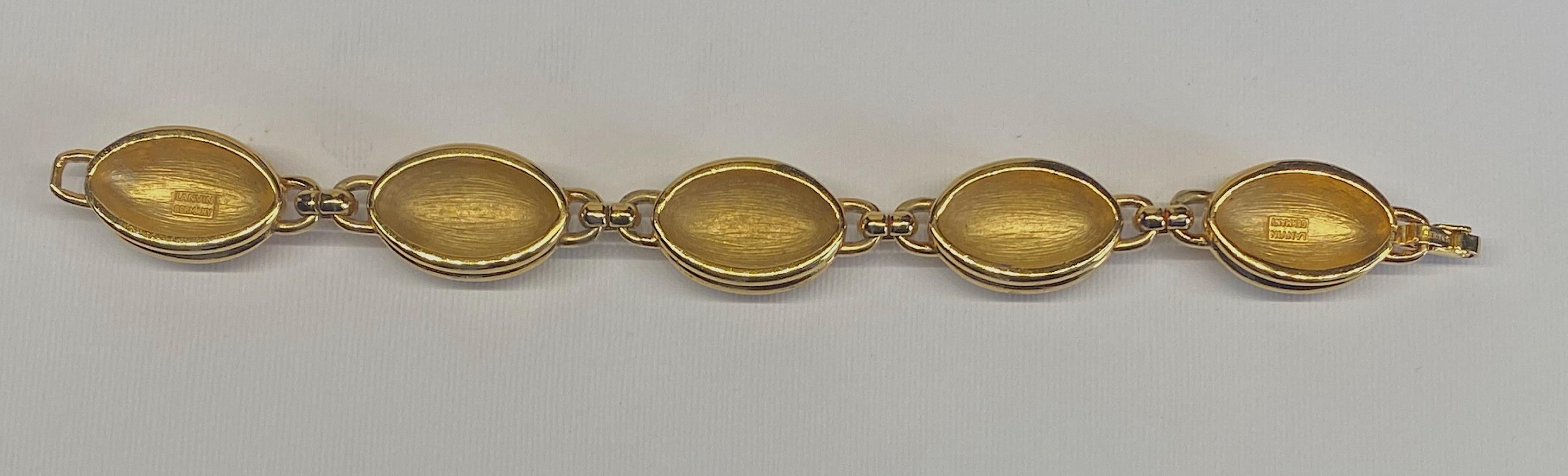 Lanvin Gold Dome Oval Link 1980s Bracelet by Henkel & Grosse' 12