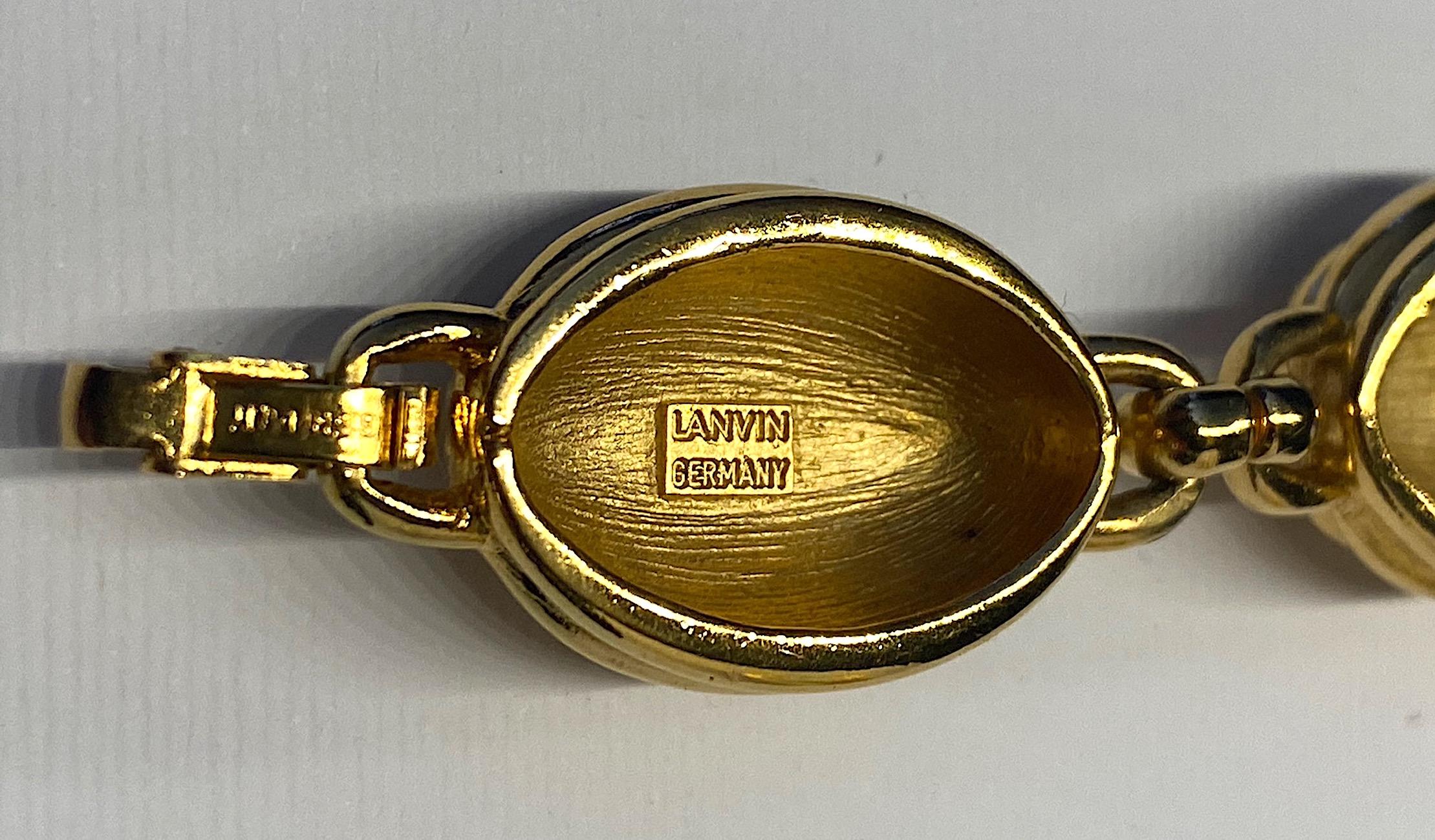 Lanvin Gold Dome Oval Link 1980s Bracelet by Henkel & Grosse' 13