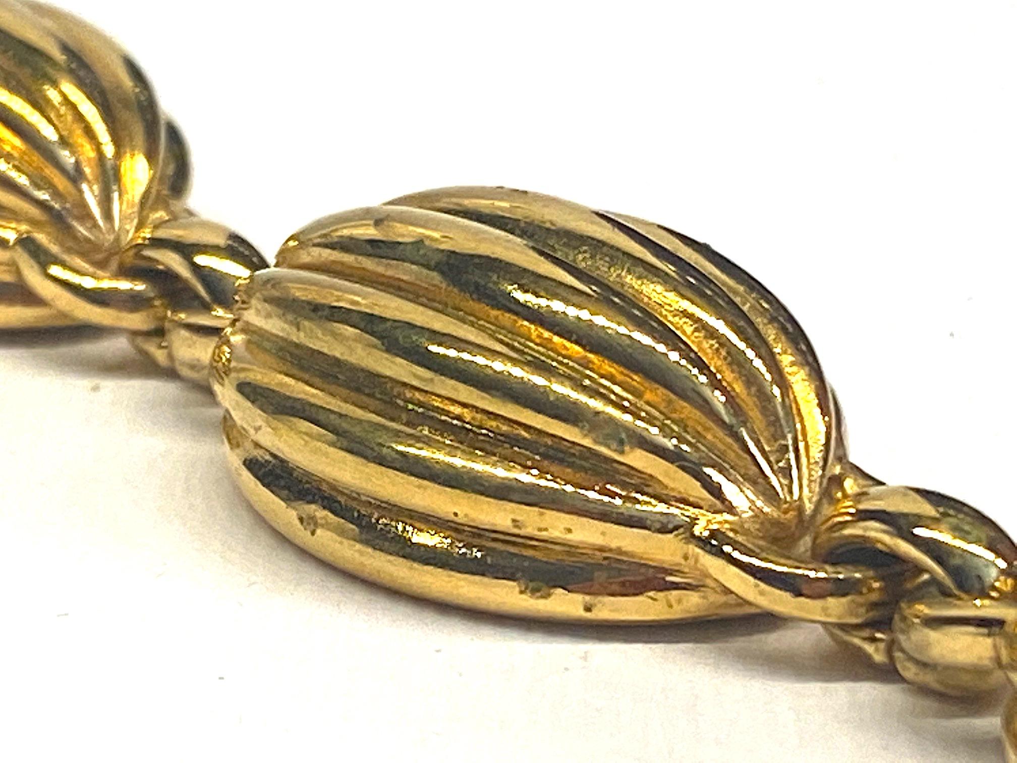 Lanvin Gold Dome Oval Link 1980s Bracelet by Henkel & Grosse' 3