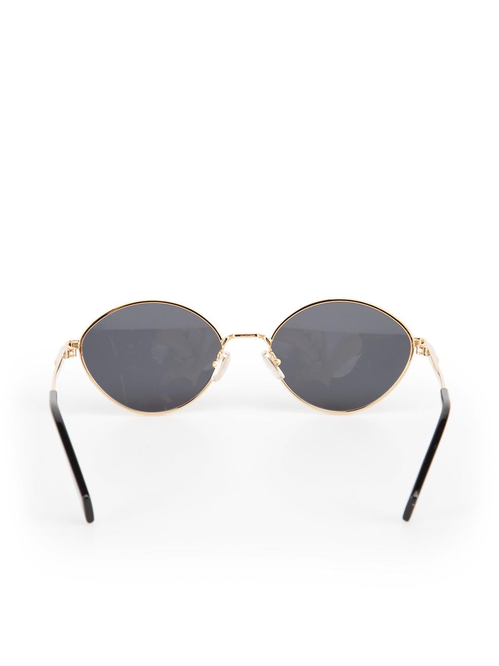 Lanvin Gafas de sol ovaladas tintadas en oro y gris en Nuevo Estado en London, GB