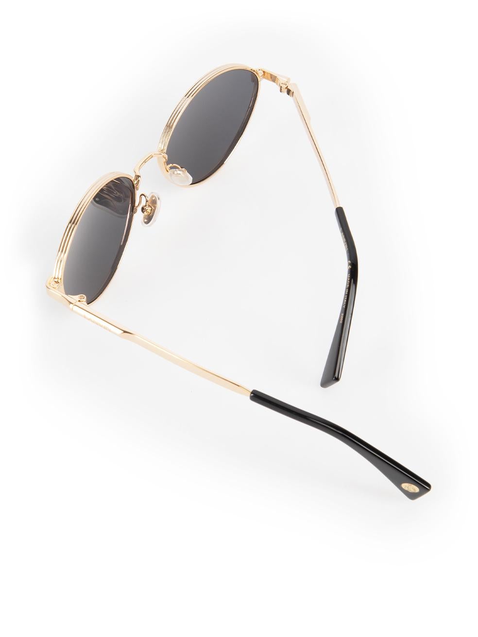 Lanvin Gafas de sol ovaladas tintadas en oro y gris 2