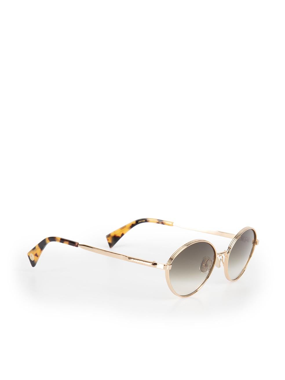 Lanvin Gafas de sol ovaladas en metal dorado degradado Oro