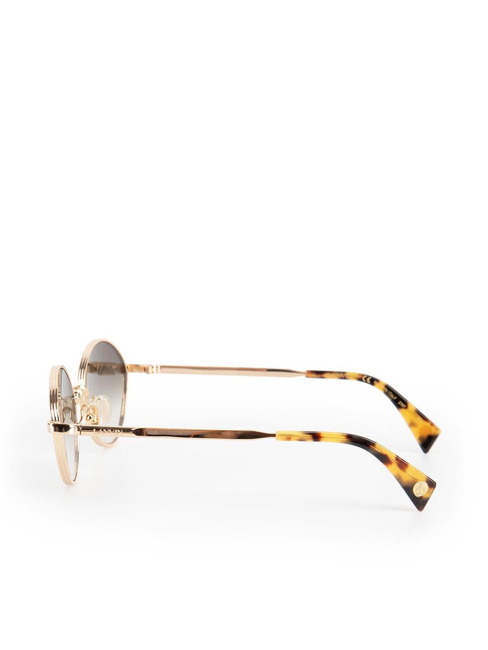 De las mujeres Lanvin Gafas de sol ovaladas en metal dorado degradado