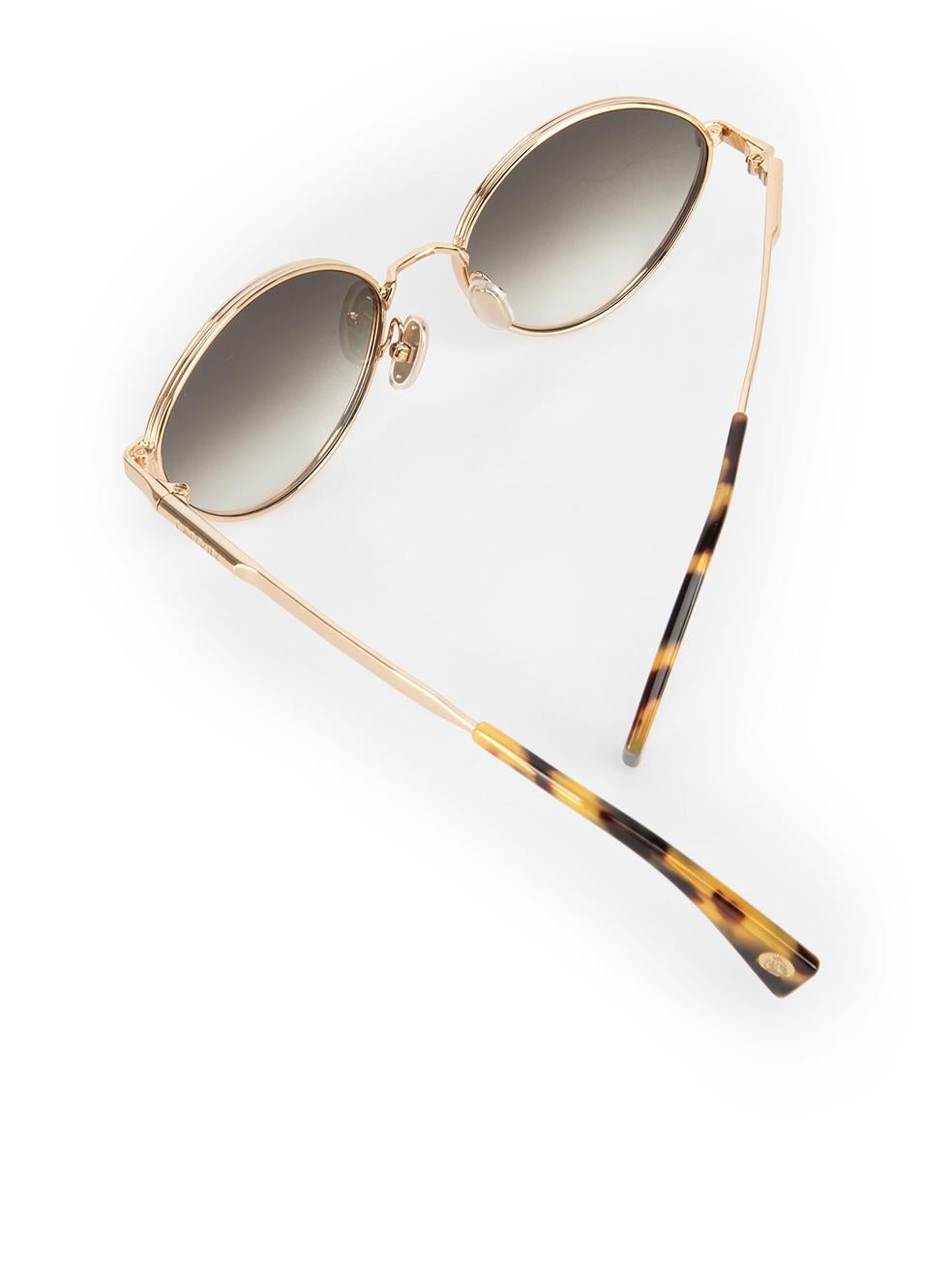 Lanvin Gafas de sol ovaladas en metal dorado degradado 2
