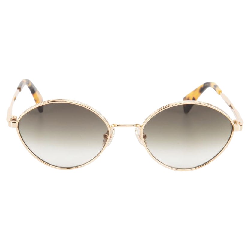 Lanvin Gafas de sol ovaladas en metal dorado degradado