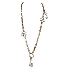 Lanvin Gold Metal Key Pendant Necklace Fashion Jewelry
