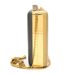 Lanvin Gold & Silver Vertical Minaudiere Clutch Bag