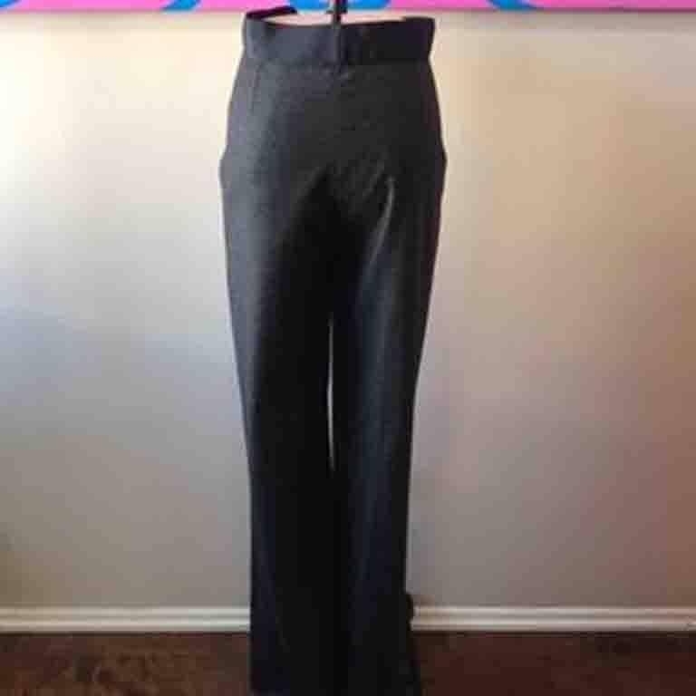 Lanvin Gray Wool Cashmere Pants For Sale 1