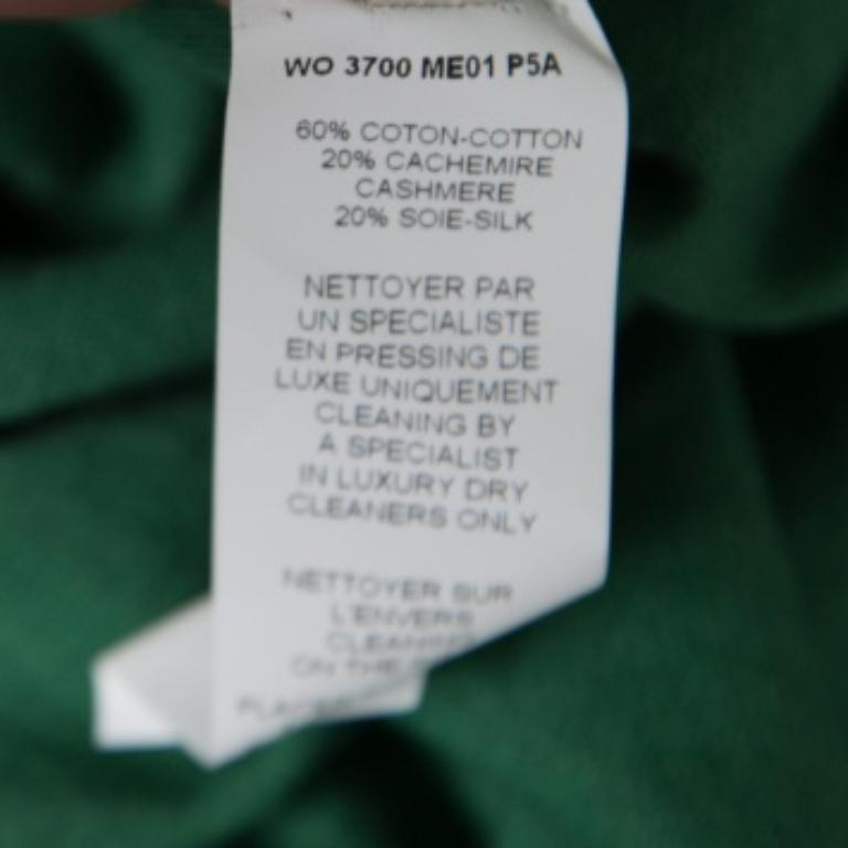Lanvin Verde Mezcla de Cachemira Chaqueta Larga con Botones Delanteros S en venta 4