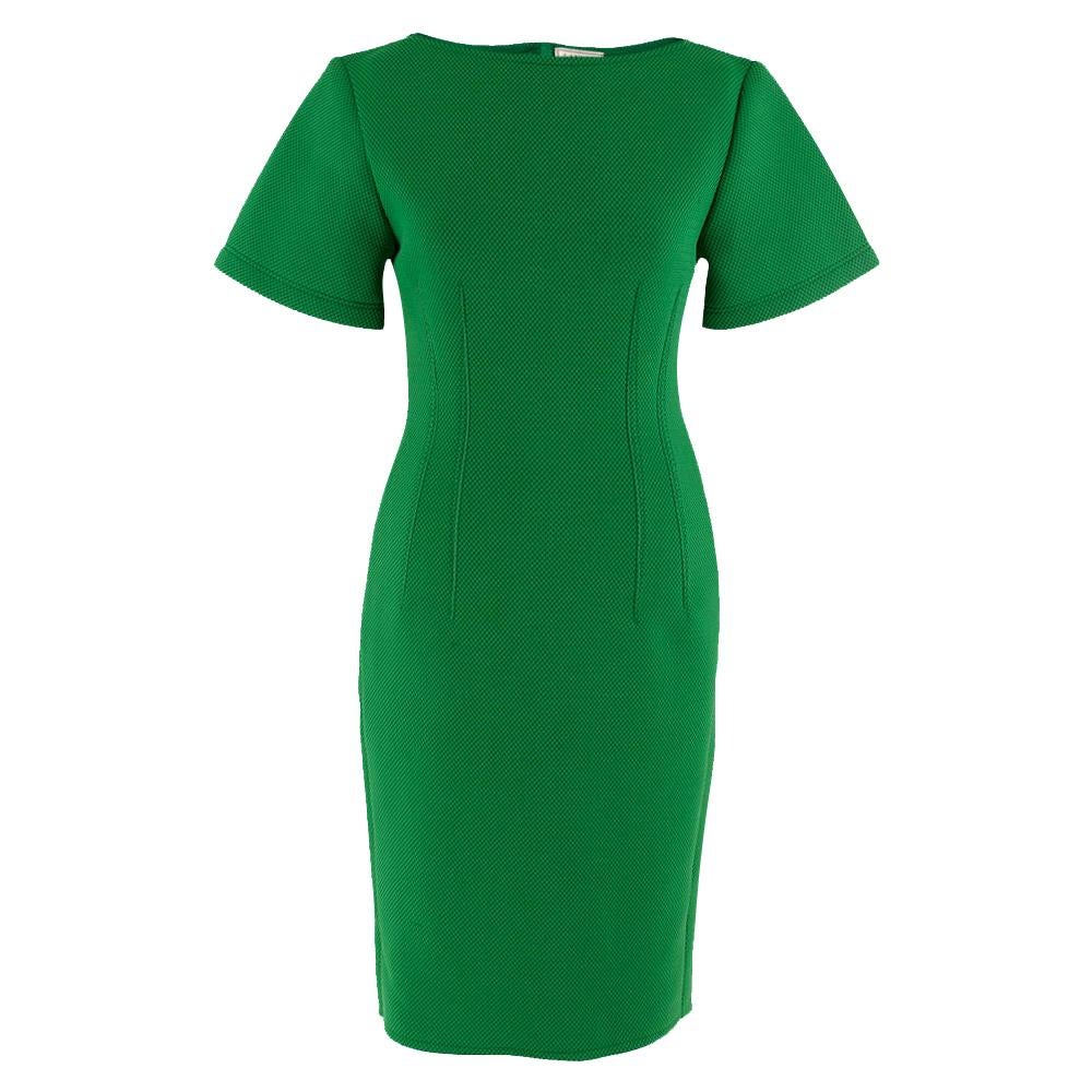 Lanvin Green Fitted Mesh Dress Size estimated M For Sale