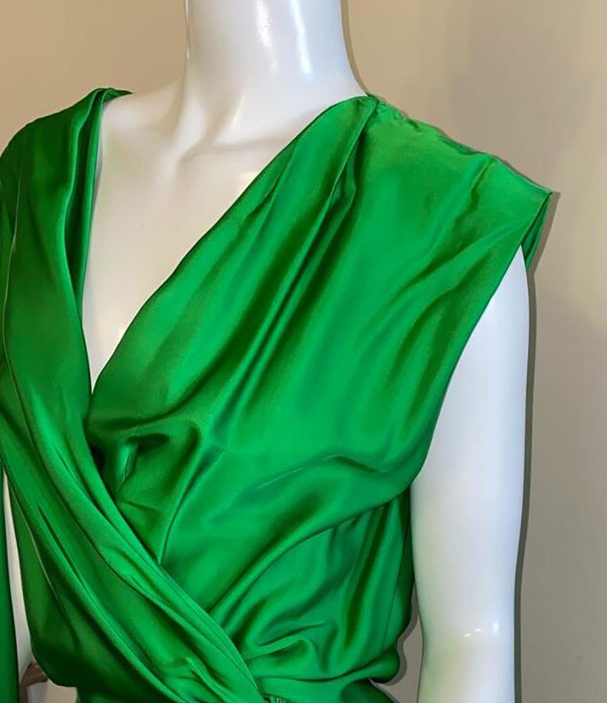 Green LANVIN GREEN VISCOSA DRESS Fr 34 - 2