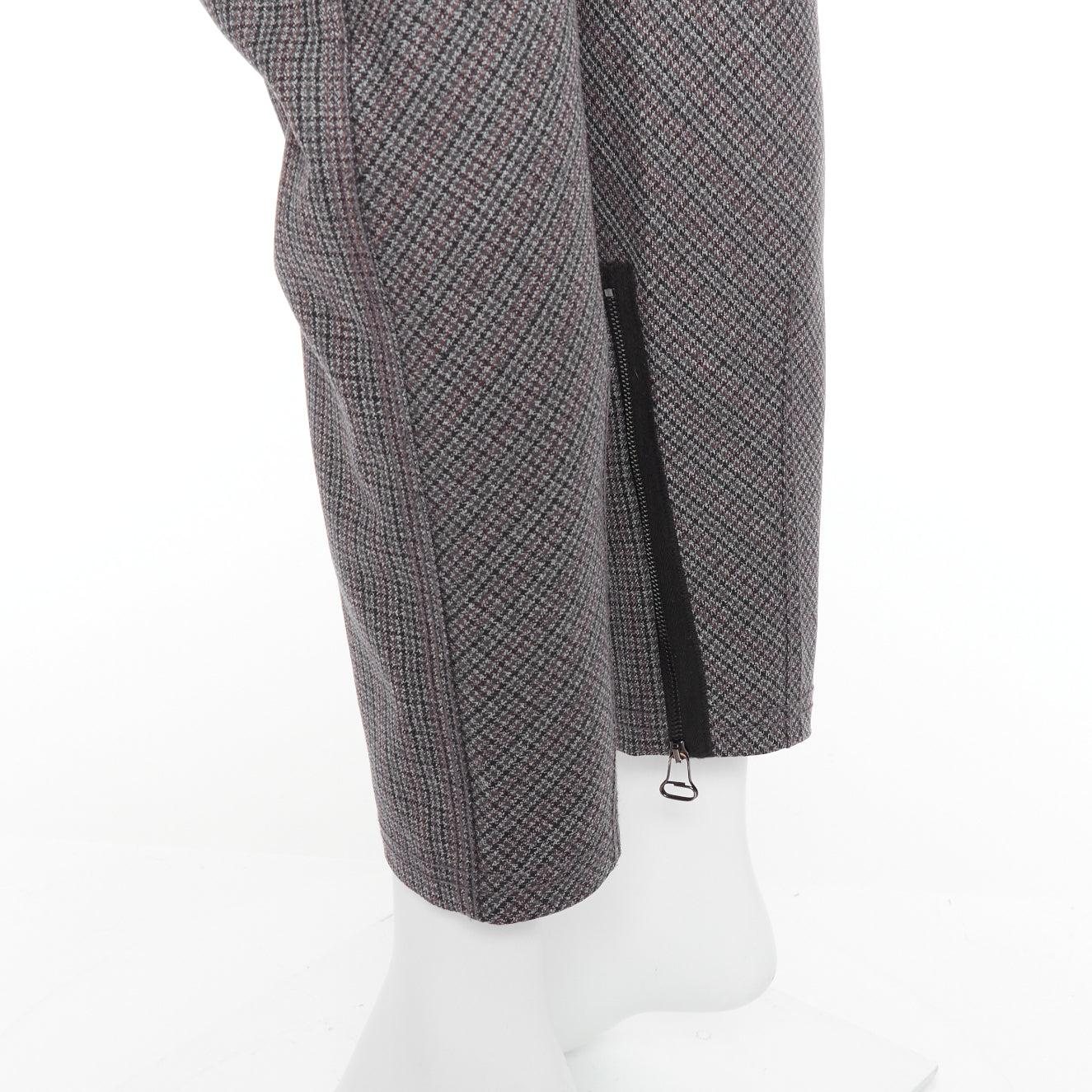 LANVIN grey 100% wool houndstooth knee darts tapered pants FR46 S
Reference: PRWU/A00114
Brand: Lanvin
Material: Wool
Color: Grey
Pattern: Houndstooth
Closure: Zip Fly
Extra Details: Flattering back panels.
Made in: Romania

CONDITION:
Condition: