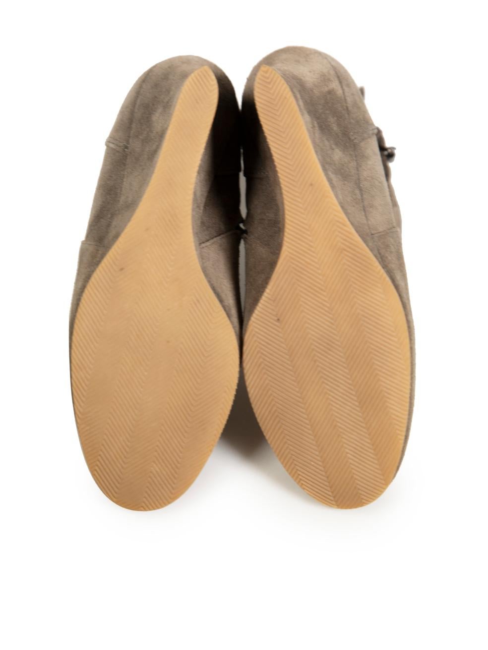 Lanvin Botas de ante gris con cuña en el tobillo Talla IT 36 en Bueno estado para la venta en London, GB