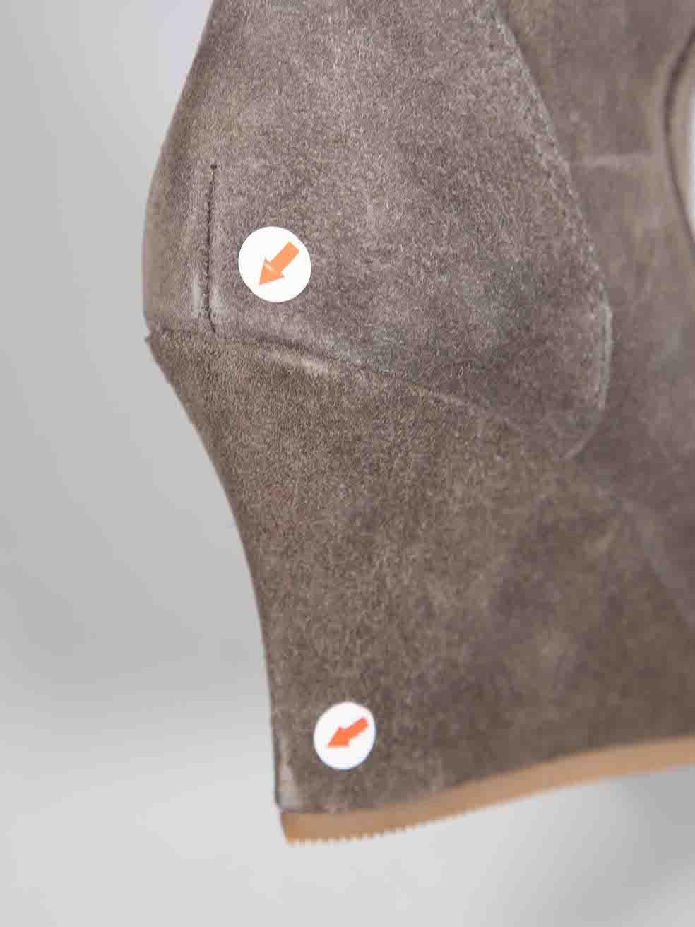 Lanvin Botas de ante gris con cuña en el tobillo Talla IT 36 en venta 1