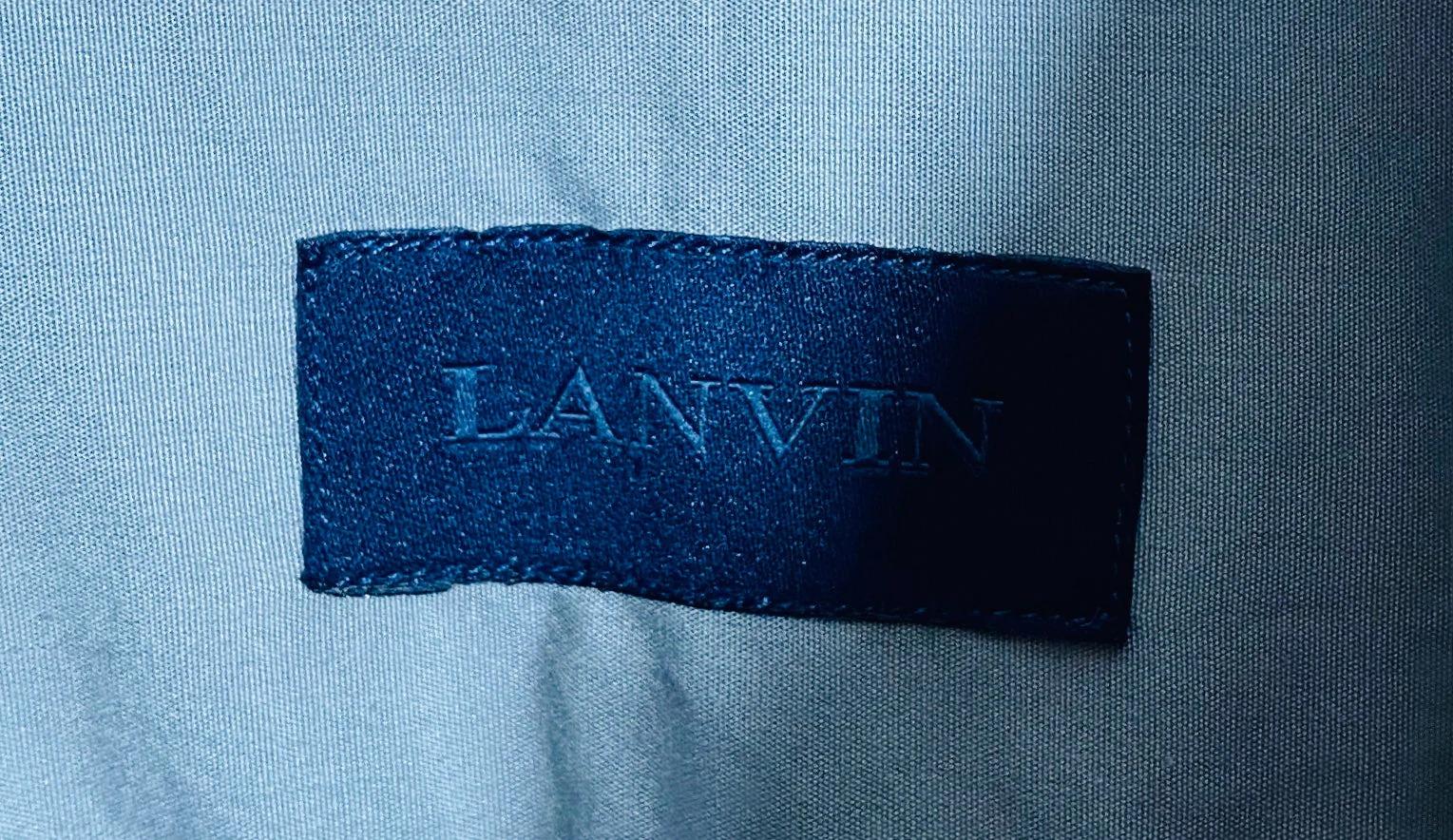 Men's Lanvin Grey Cotton Shirt For Sale