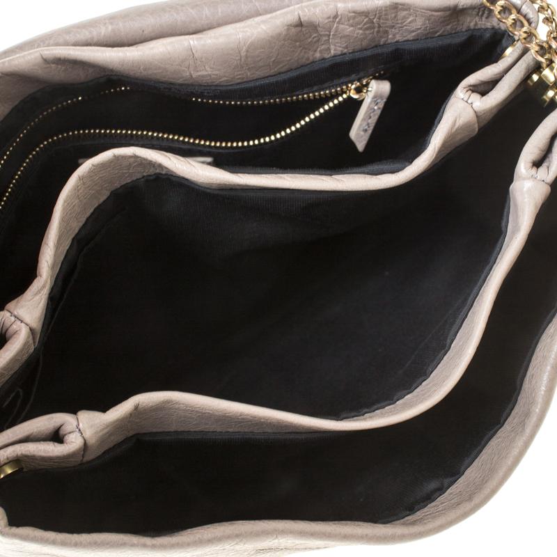 Lanvin Grey Leather Sugar Beads Shoulder Bag 4