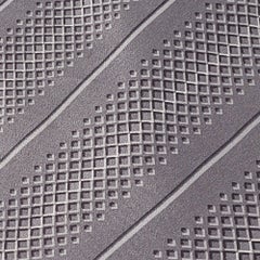 Lanvin Grey Printed Satin Silk Tie