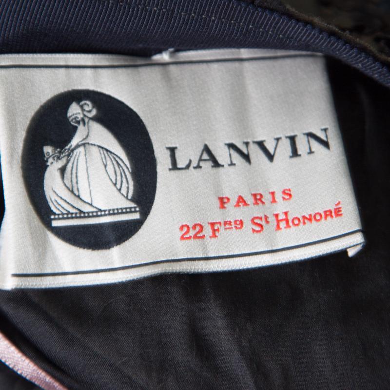 Lanvin Grey Sequin Embellished Long Jacket M 2