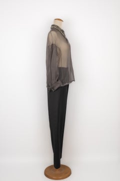 Lanvin Grey Set of Pants and an Organza Blouse