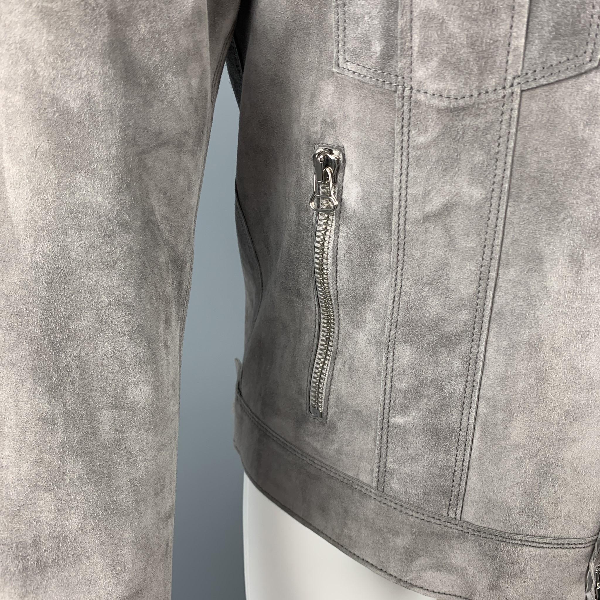 grey suede jacket for men