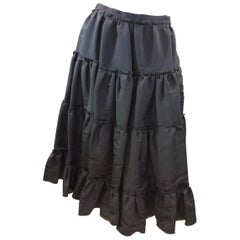 Lanvin Grey Tiered Skirt