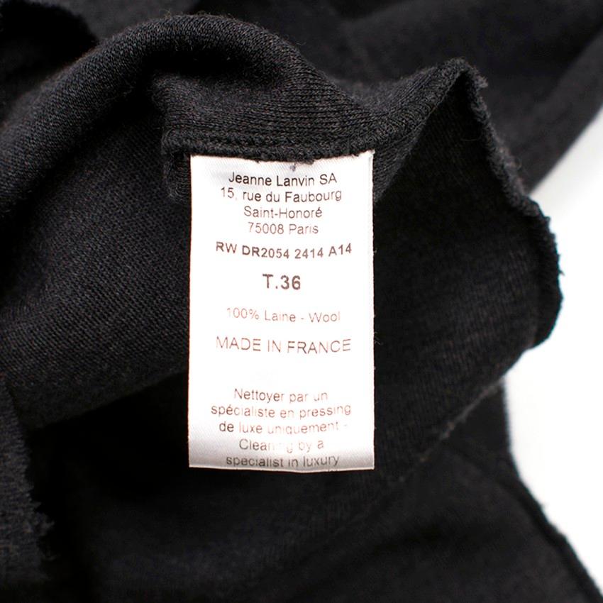 Lanvin Grey Wool Dress - Size US 4 For Sale 3