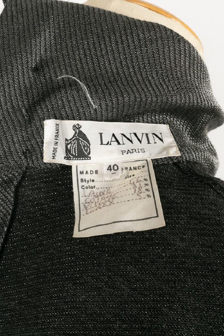 Lanvin Grey Wool Top, Fall 1989 For Sale 2