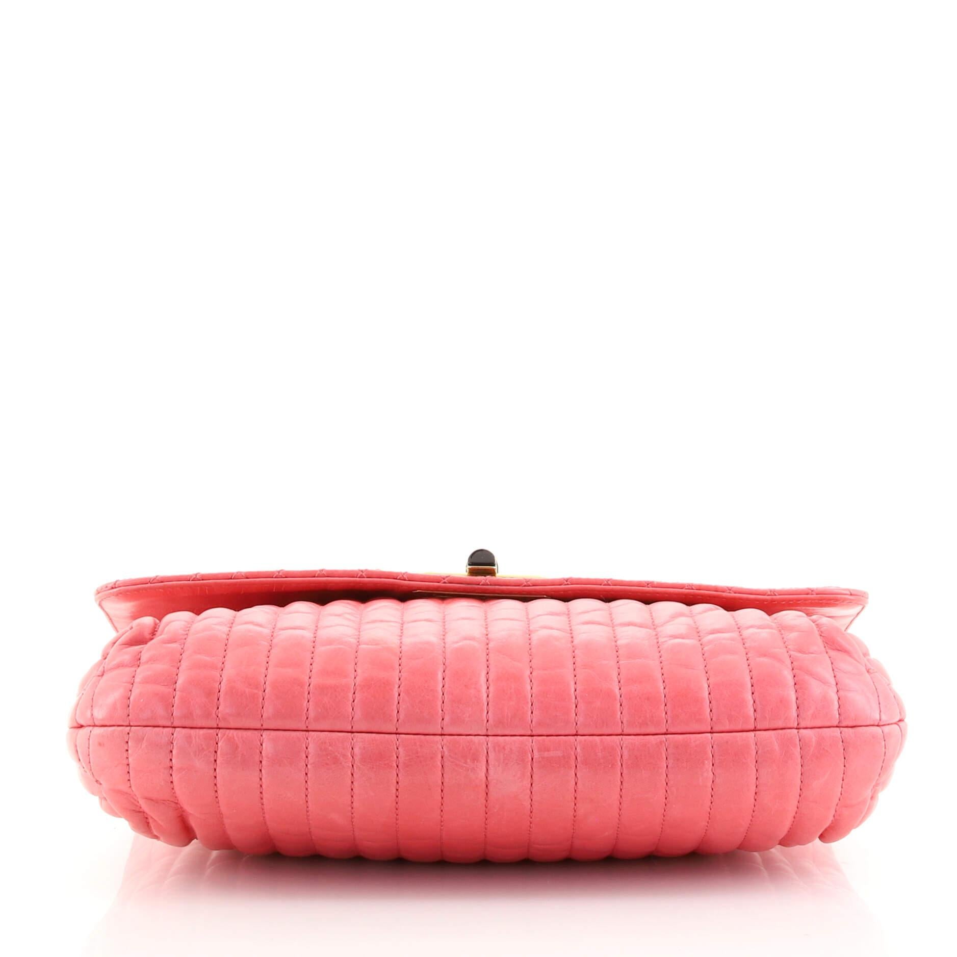 Pink Lanvin Happy Shoulder Bag Quilted Leather Medium