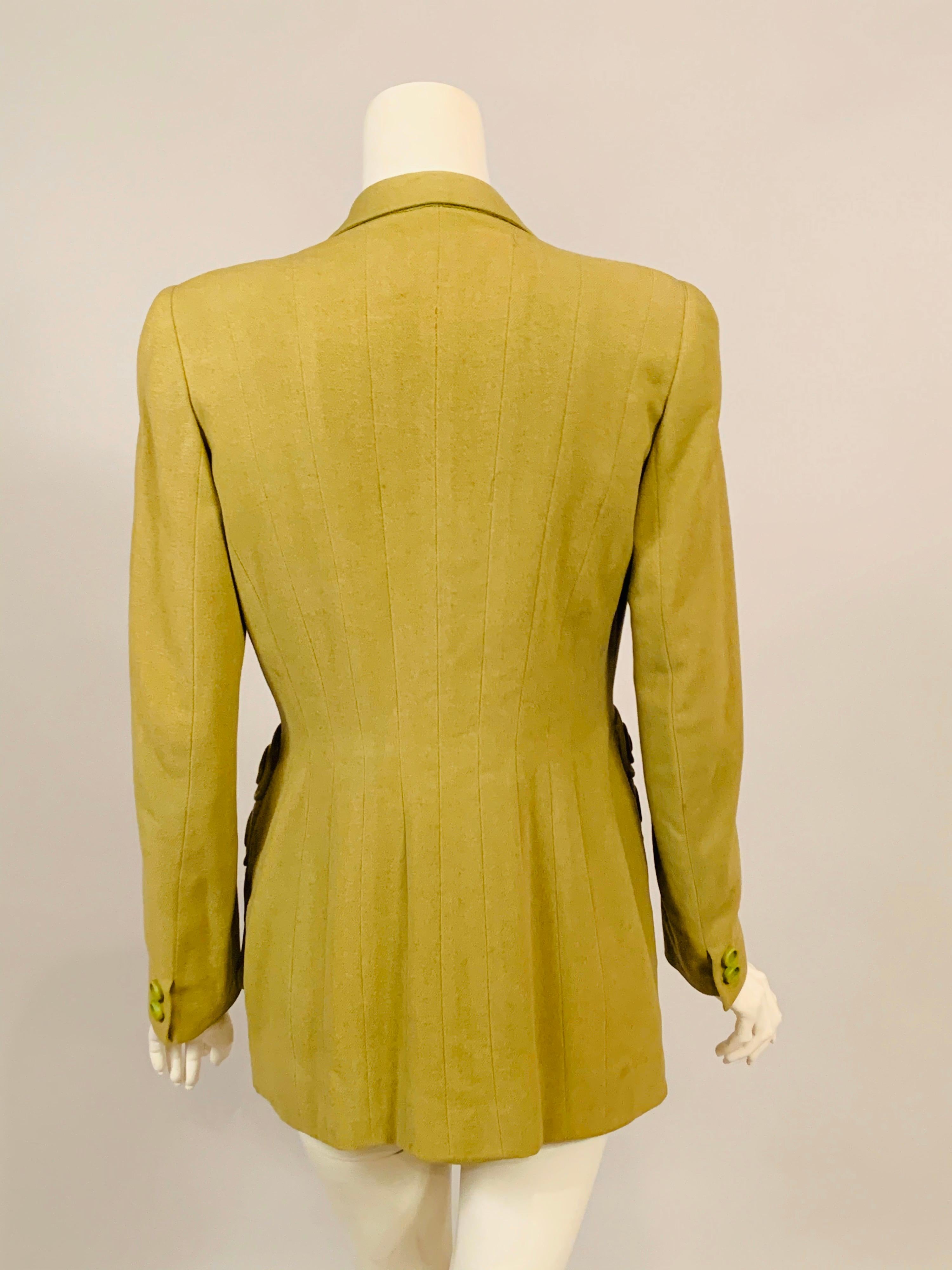Lanvin Haute Couture May 1944 Spring Green Wool Jacket for Collector or Designer 1