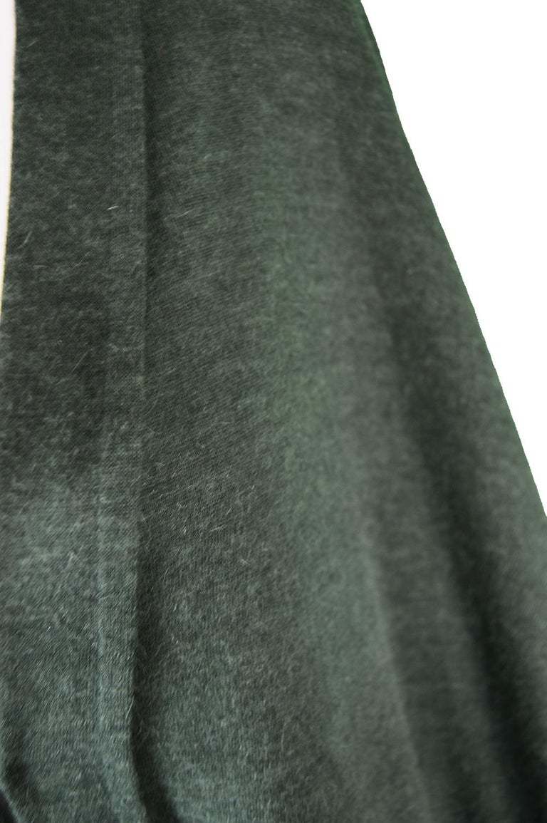 Lanvin Haute Couture Unstructured Green Wool Knit Maxi Cape Cloak ...